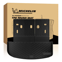 Michelin all-weather TPE trunk mat, advanced protection for cargo area, durable and slip-resistant, custom-fit vehicle trunk mat.
