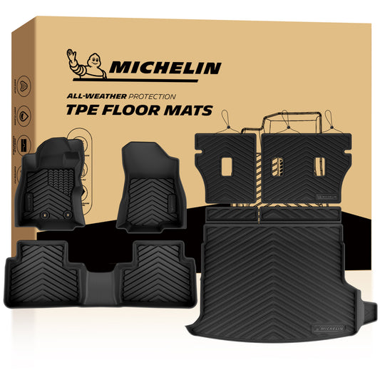 Michelin all-weather TPE floor mats and cargo liner set with packaging box