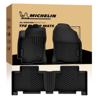 Michelin all-weather TPE floor mats, advanced protection for vehicles, durable and slip-resistant, custom-fit car mats.