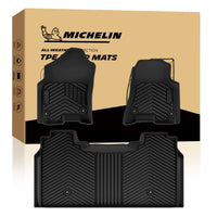 Michelin all-weather TPE floor mats, advanced protection for vehicles, durable and slip-resistant, custom-fit car mats.