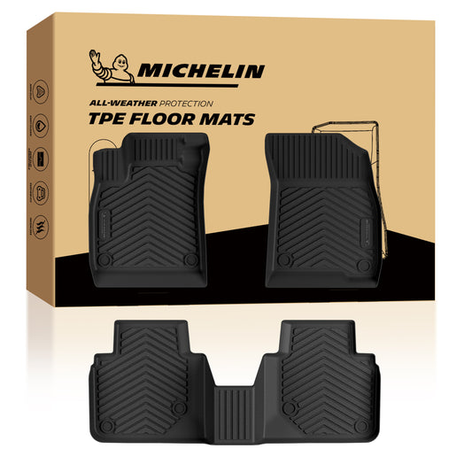 Michelin Premier Series Floor Mats for 2023-2026 Honda Accord (Gasoline & Hybrid), All-Weather Floor Liner, Custom Fit, Durable TPE, Non-Slip