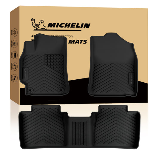 Michelin full set front & second row TPE all-weather car floor mats with retail box