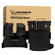 MICHELIN premium black all-weather TPE custom-fit car floor mats, trunk cargo liner, and seat back protector set exclusively designed for the 2024-2026 Chevy Trax. Includes front mats, a one-piece rear mat, split rear seat backrest protectors, and a main trunk mat, utilizing high-density TPE for complete waterproof interior coverage.