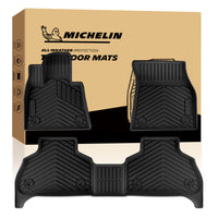 Michelin all-weather TPE front and second row floor mats set with original kraft retail box
