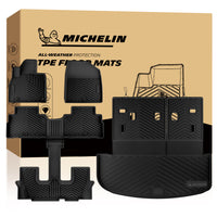 Michelin all-weather TPE floor mats, advanced protection for vehicles, durable and slip-resistant, custom-fit car mats.