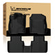 Full set Michelin custom fit TPE car floor mats (front driver/passenger + rear row mats) with retail box