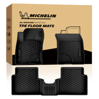 Michelin all-weather TPE floor mats full set, includes driver, passenger, and rear bench mats, advanced protection for vehicles, custom-fit car mats.