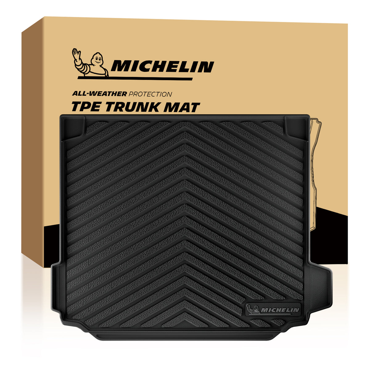Michelin all‑weather TPE trunk mat with original packaging box