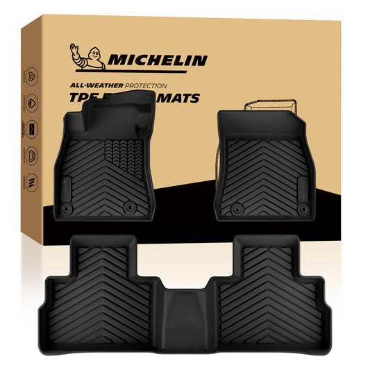 Full set custom Michelin TPE floor mats, front and rear complete package
