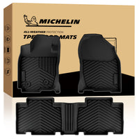 Michelin all-weather TPE floor mats full set, includes driver, passenger, and rear bench mats, advanced protection for vehicles, custom-fit car mats.