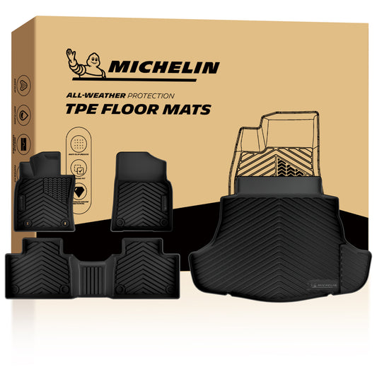 Michelin all-weather TPE floor mats full set with cargo liner, retail package
