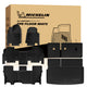 Michelin all-weather TPE floor mats full set, includes driver, passenger, second-row, third-row bench mats, seat backrest mats, and cargo mat, advanced protection for vehicles, custom-fit car mats.