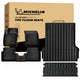 Michelin all-weather TPE floor mats and truck bed mat full set, includes driver, passenger, rear bench mats, bed mat, and tailgate mat, advanced protection for vehicles, custom-fit car mats.
