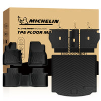 Michelin all-weather TPE floor mats, advanced protection for vehicles, durable and slip-resistant, custom-fit car mats.
