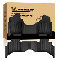 Michelin all-weather TPE floor mats, advanced protection for vehicles, durable and slip-resistant, custom-fit car mats.
