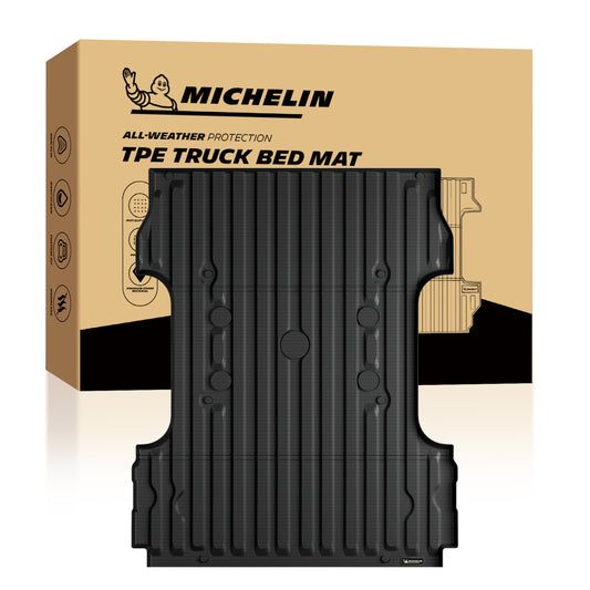 Michelin Truck Bed Mat for 2017-2024 2025 2026 Ford Super Duty F250/F350/F450-6.75 FT 81.9" Short Bed, All-Weather Truck Bed Liner, Custom Fit, TPE, Bedliner