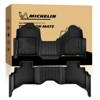 Michelin all-weather TPE floor mats, advanced protection for vehicles, durable and slip-resistant, custom-fit car mats.