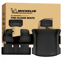 Michelin all-weather TPE floor mats, advanced protection for vehicles, durable and slip-resistant, custom-fit car mats.