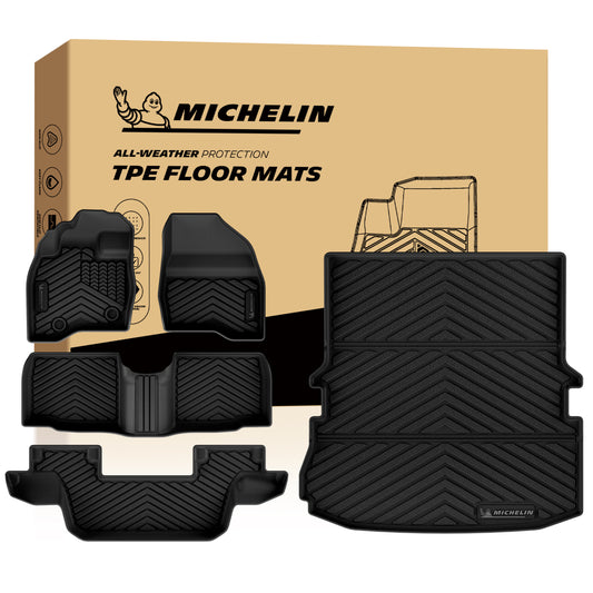 Michelin full set TPE mats: front, rear, 3rd row & cargo liner with retail package