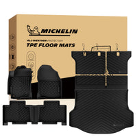 Michelin all-weather TPE floor mats, advanced protection for vehicles, durable and slip-resistant, custom-fit car mats.