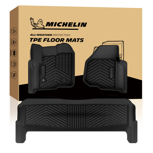 Michelin all-weather TPE front & rear floor mats set with original packaging box.