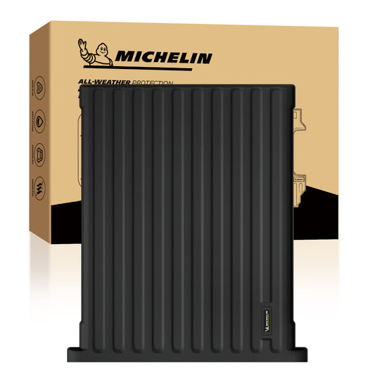 Michelin all-weather TPE floor mats, advanced protection for vehicles, durable and slip-resistant, custom-fit car mats.