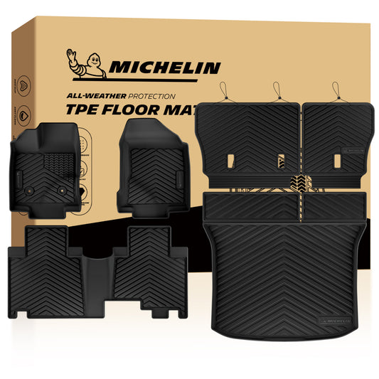 Michelin all-weather TPE floor mats packaging.