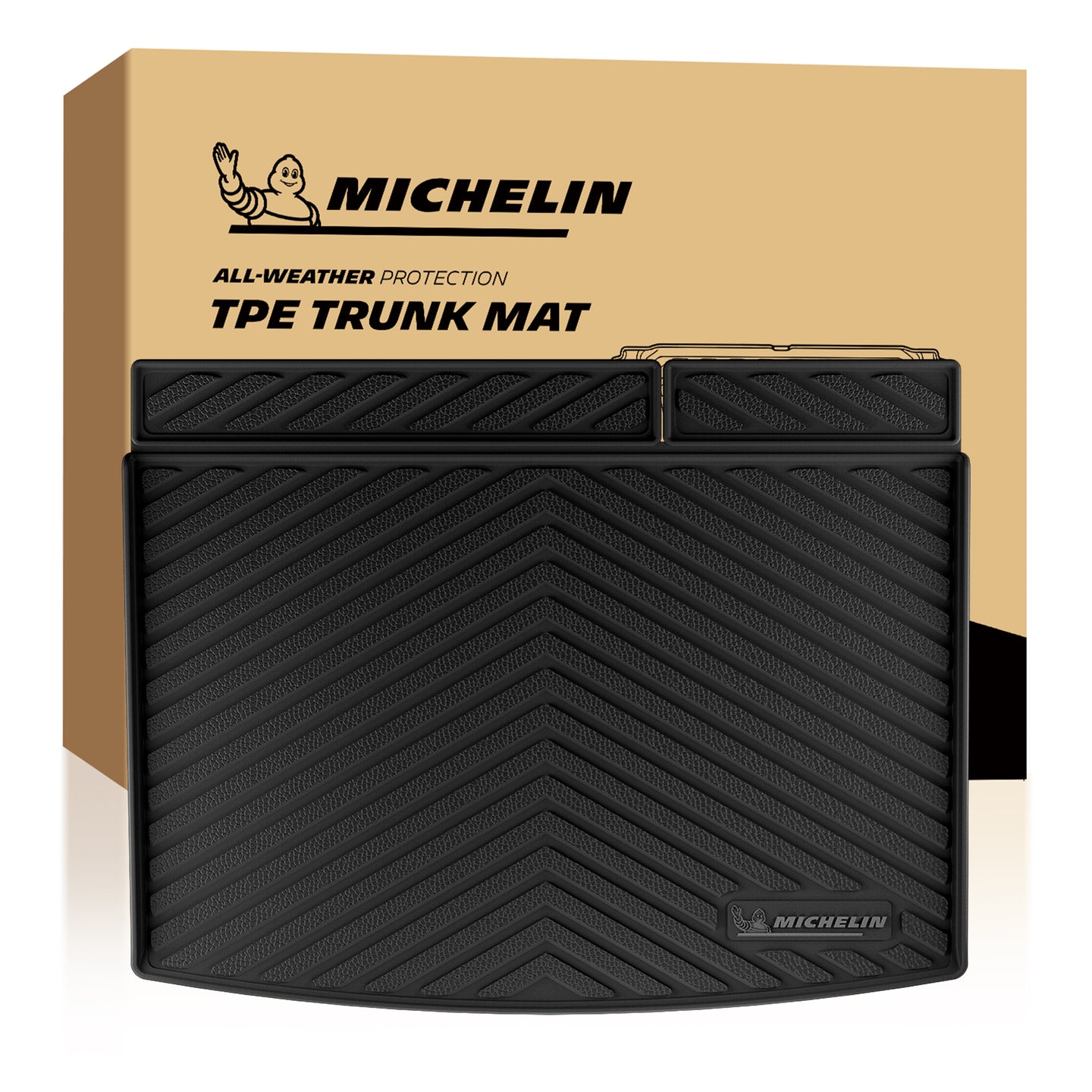 Michelin all-weather split TPE trunk mat with original packaging box