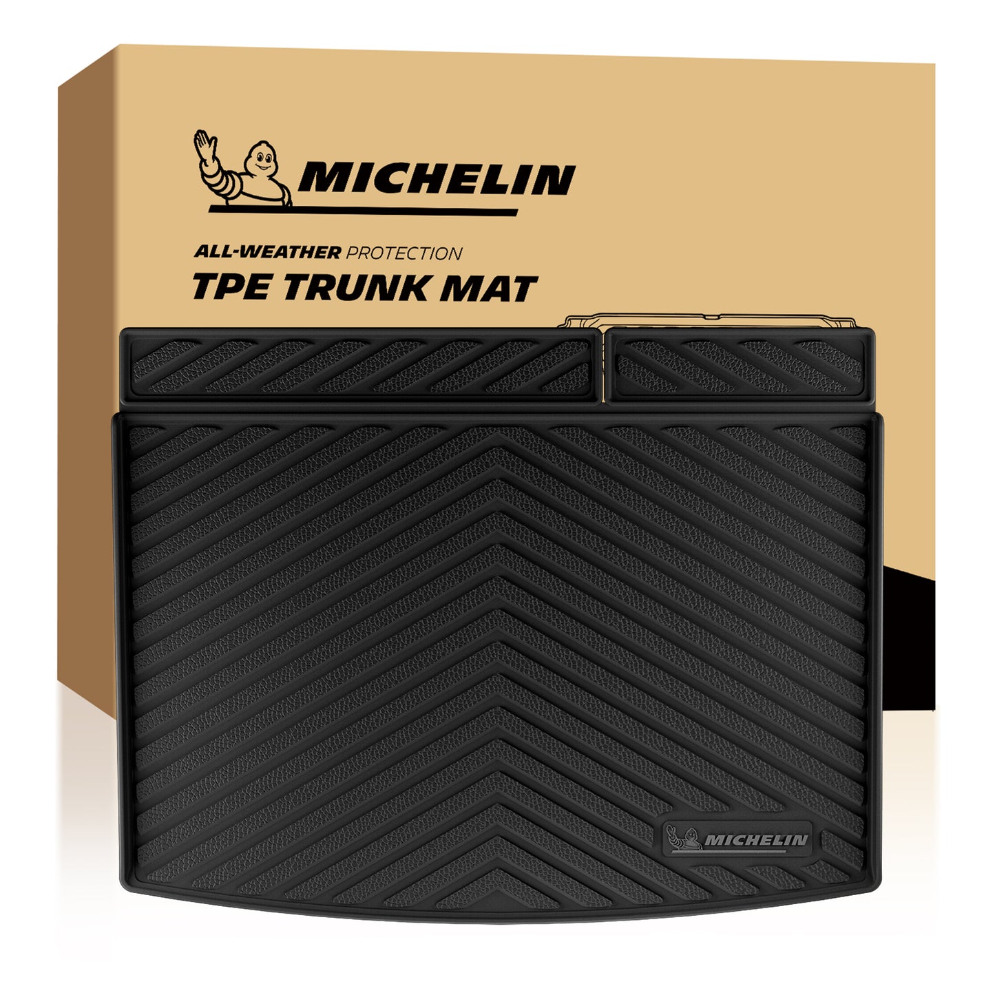 Michelin all-weather split TPE trunk mat with original packaging box