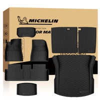 Michelin all-weather TPE floor mats, advanced protection for vehicles, durable and slip-resistant, custom-fit car mats.