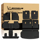 MICHELIN premium black all-weather TPE custom-fit floor mat and cargo liner set for 2024-2026 GMC Acadia, Chevy Traverse, and 2025-2026 Buick Enclave 7-seat models with captain chairs. Includes front, 2nd, and 3rd-row mats, plus a trunk liner with seat back protectors for complete 3-row interior coverage.