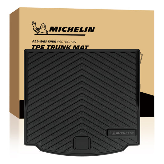 Michelin all-weather TPE trunk mat, advanced protection for cargo area, durable and slip-resistant, custom-fit vehicle trunk mat.