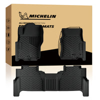 Michelin all-weather TPE floor mats, advanced protection for vehicles, durable and slip-resistant, custom-fit car mats.