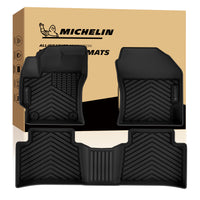  Complete set Michelin custom floor mats for Toyota Corolla: front driver & passenger mats + full rear mat set with retail box