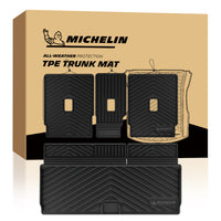 Michelin all-weather TPE trunk mat, advanced protection for cargo area, durable and slip-resistant, custom-fit vehicle trunk mat.