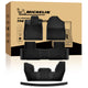MICHELIN premium black all-weather TPE custom-fit car floor mat and rear bumper protector set exclusively designed for 2023-2026 Honda Pilot 7 and 8-seat models. Includes front, 2nd-row, and 3rd-row mats, plus a dedicated rear bumper scratch guard, offering ultimate full-coverage protection from the interior to the tailgate sill.