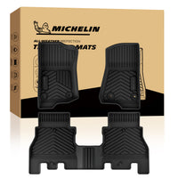 Michelin all-weather TPE floor mats, advanced protection for vehicles, durable and slip-resistant, custom-fit car mats.