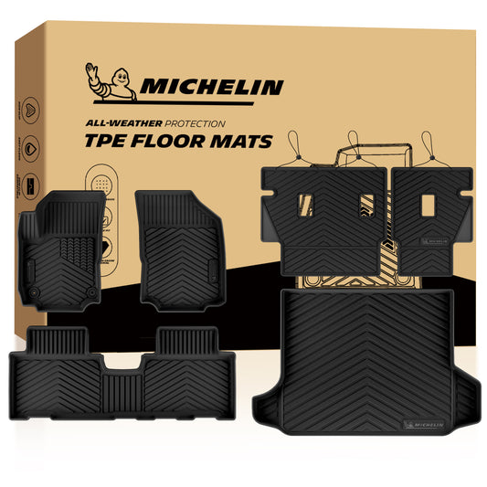 Michelin all-weather TPE floor mats packaging.