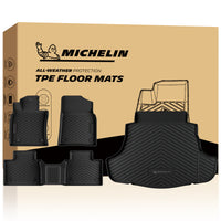 Michelin Premier Series Floor Mats + Trunk Liner for Toyota Camry 2025-2026 (Include Hybrid), 4PCS, All-Weather Floor Liner + Trunk Mat, Custom Fit, Durable TPE, Non-Slip