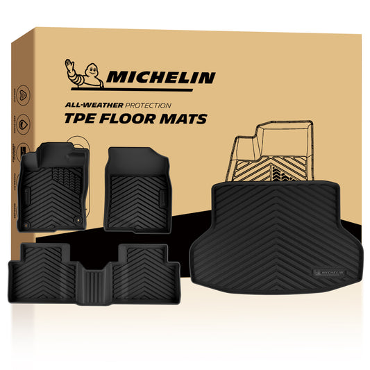 4-piece Michelin TPE floor & cargo mat full set