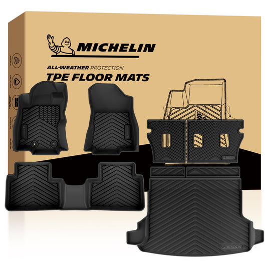 Michelin all-weather TPE car floor mats and cargo liner set with package box