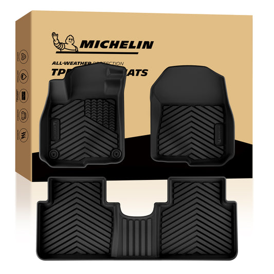 Complete Michelin all-weather TPE front & rear floor mat set with original packaging box