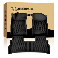 MICHELIN premium black all-weather TPE custom-fit 3-piece car floor mat set exclusively designed for 2024-2026 Chevy Trax and Buick Envista. Includes front mats and a one-piece rear mat, featuring high-density TPE for ultimate waterproof interior protection.