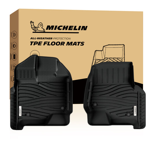 Michelin pair front driver & passenger all-weather TPE car floor mats with original retail box