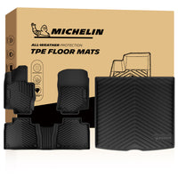 Michelin all‑weather TPE car floor mats full set (front mats, rear mat, cargo liner) with original retail packaging box