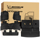 Michelin all-weather TPE floor mats full set, includes driver, passenger, second-row, third-row bench mats, seat backrest mats, and cargo mat, advanced protection for vehicles, custom-fit car mats.