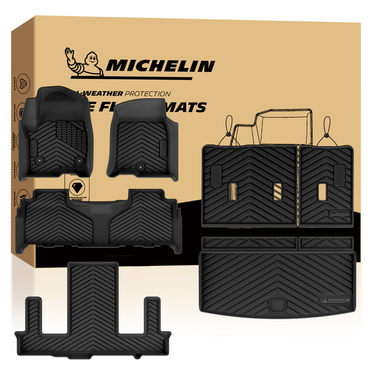 Michelin all-weather TPE floor mats & cargo liner full set