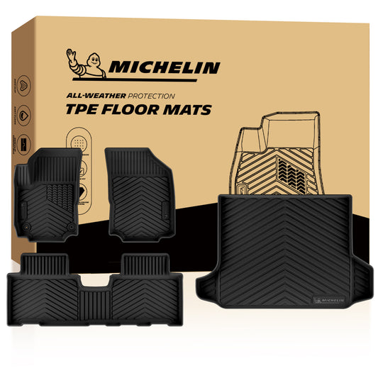 Michelin all-weather TPE floor mats packaging.