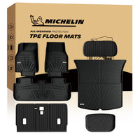 Michelin Elite Series Floor Mats for 2025 2026 Tesla Model Y Juniper 5 Seater, Floor & Frunk & Trunk & Rear Lower & Backrest Mat, Not Fit Standard, All-Weather Floor Liner & Trunk Mat
