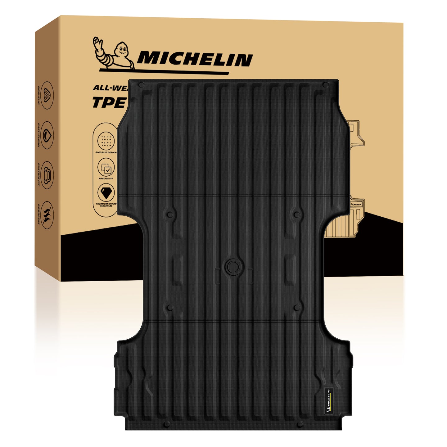 Michelin TPE pickup truck bed mat, black heavy-duty cargo liner